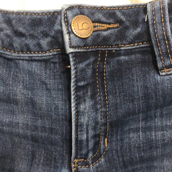 LC Lauren Conrad Dark Wash Skinny Jeans Size 10 - Picture 2 of 5